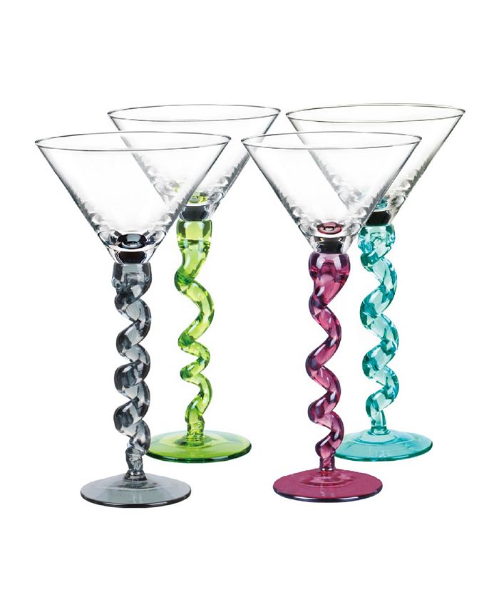 Qualia Glass DNA Martini Glasses, Set Of 4 Macy's
