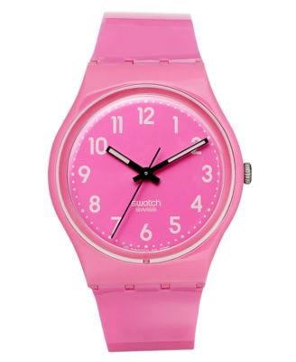 Swatch Watch Unisex Swiss Dragon Fruit Shiny Pink Strap 34mm GP128 Macy s