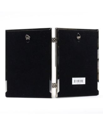 Hinged Double Silver Standard Metal Picture Frame - 5" x 7"