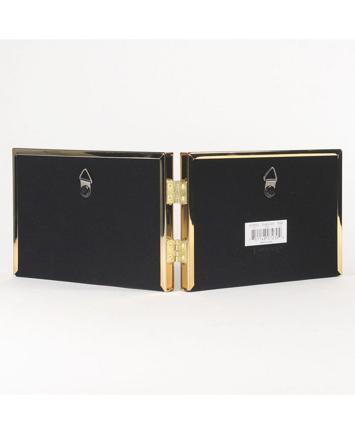 Lawrence Frames Hinged Double Simply Gold Metal Picture Frame 6" x 4" Macy's