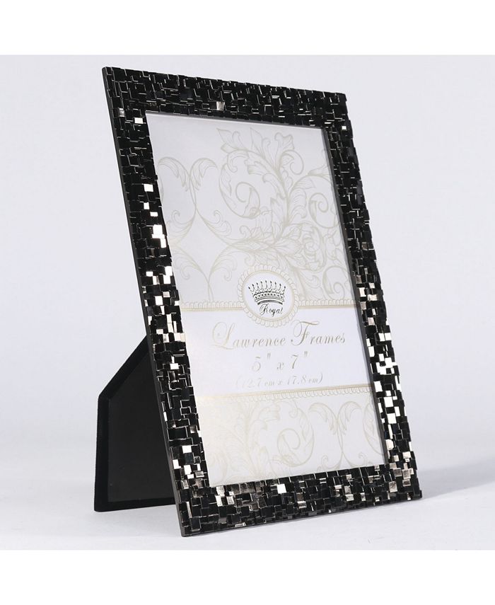 Lawrence Frames Luxx Faceted Black Metal Picture Frame 5" x 7" Macy's