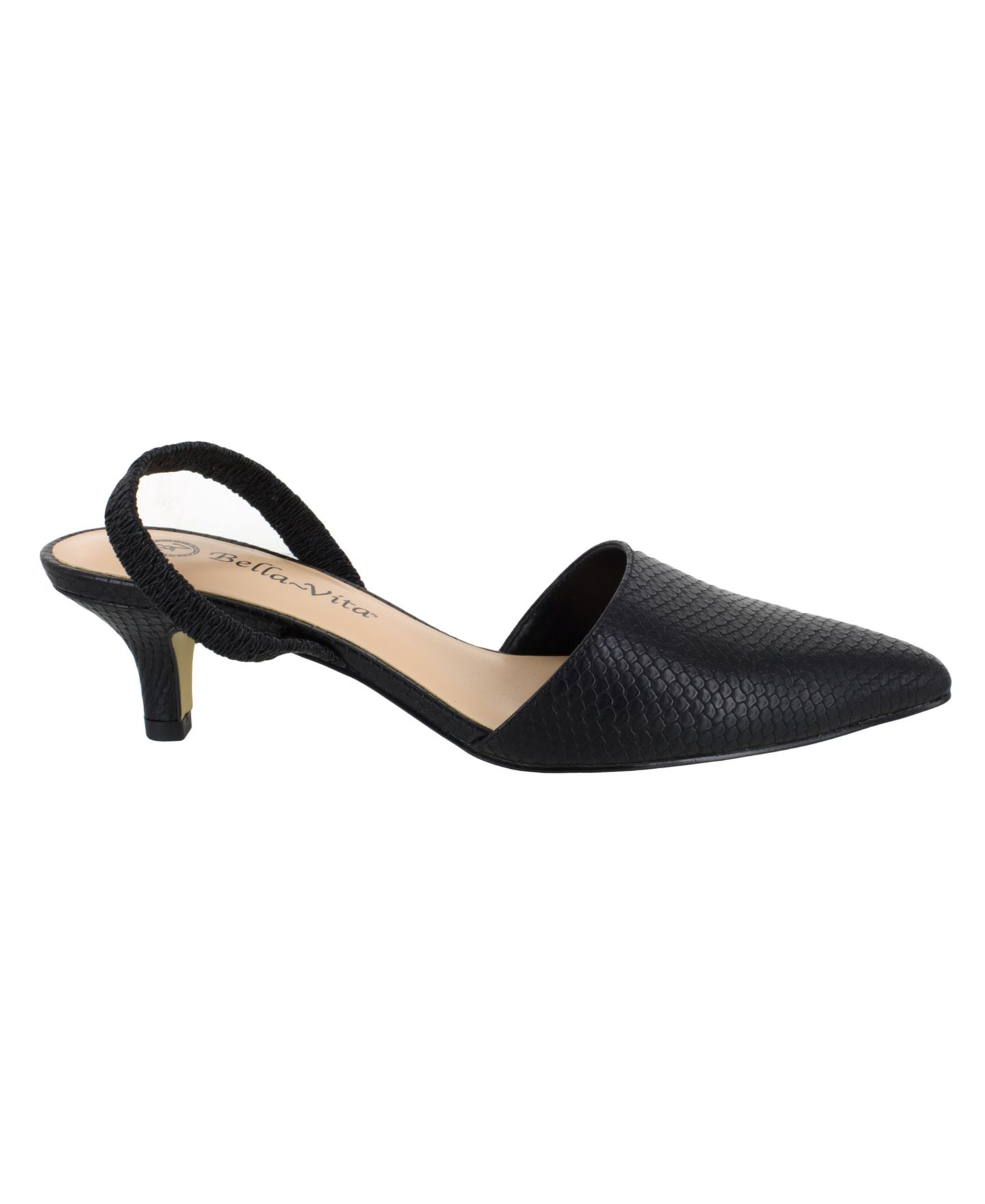 Женские туфли Bella Vita Sarah Ii Slingback, цвет: Чёрный змеиный — фото 2
