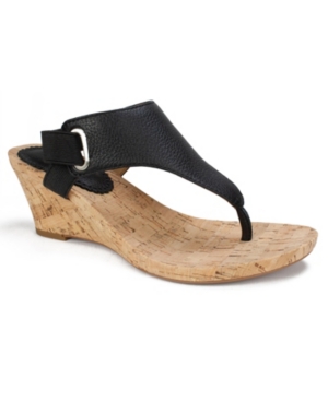 image of White Mountain Women-s All Glad Cork Wedge Sandals Women-s Shoes