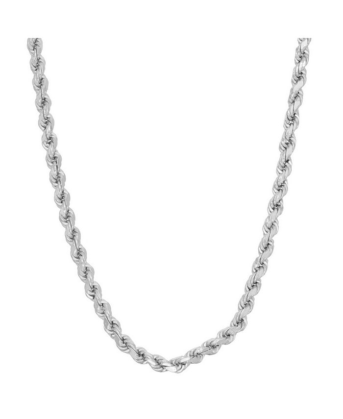 Macy's 22" Silver Mens Rope Chain Macy's