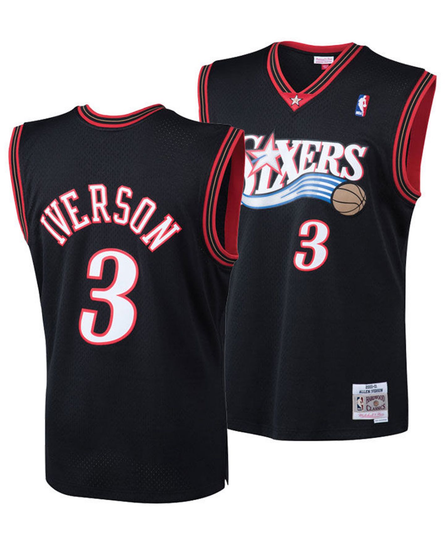 Детская джерси Mitchell & Ness Allen Iverson Philadelphia 76ers Hardwood Classic Swingman — фото 1