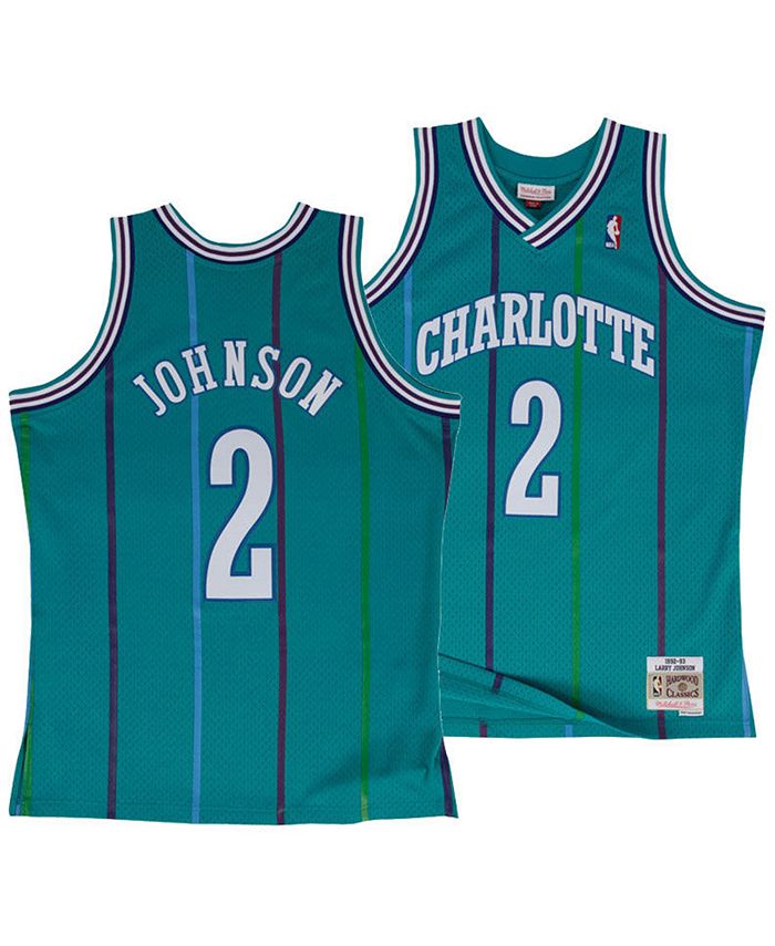 Mitchell & Ness Men's Charlotte Hornets Reload Collection Swingman Jersey -  Larry Johnson - Macy's