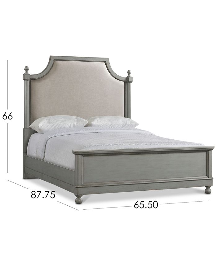 Furniture Bella Upholstered Queen Bed, Created for Macy's Macy's