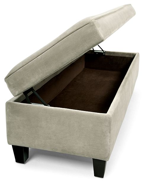 Furniture Hannah Storage Ottoman Bench, Created for Macy's Furniture