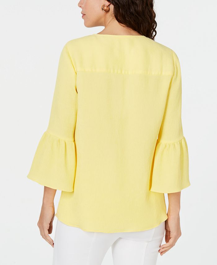 JM Collection Bell-Sleeve Zip Top, Created for Macy's - Macy's