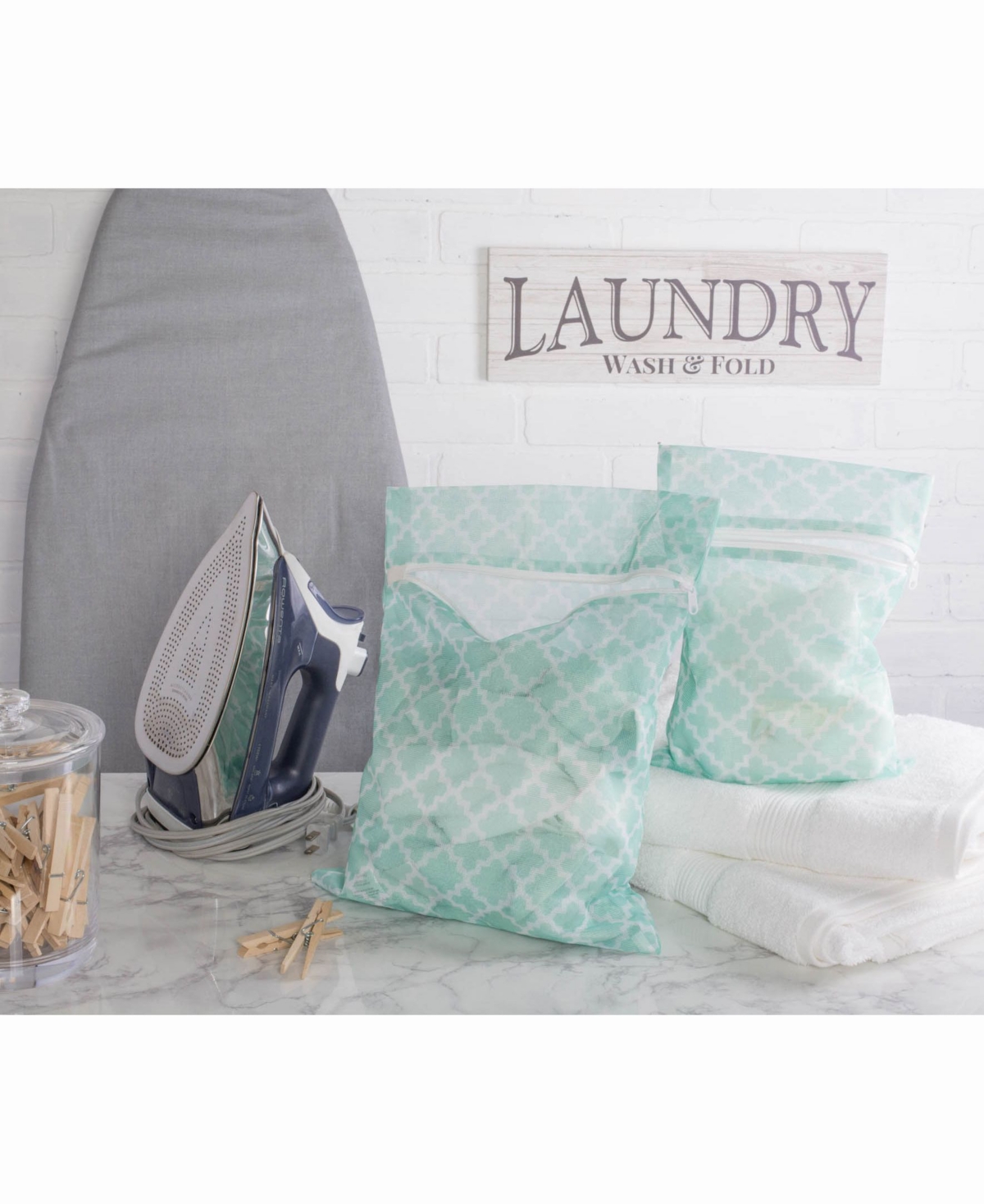 Design Import Lattice Set G Mesh Laundry Bag, Set of 5