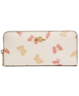 accordion zip wallet with butterfly print