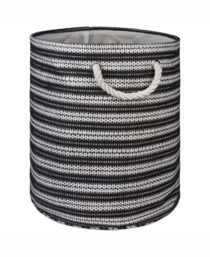 Design Import Paper Bin Basket Weave Round
