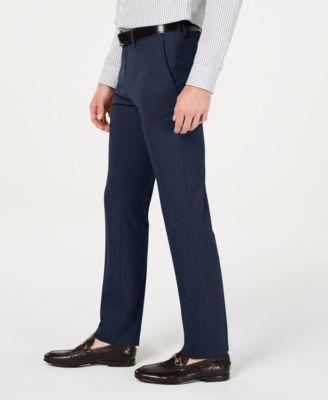Men's Gabardine Skinny/Extra-Slim Fit Performance Stretch Flat-Front Dress Pants