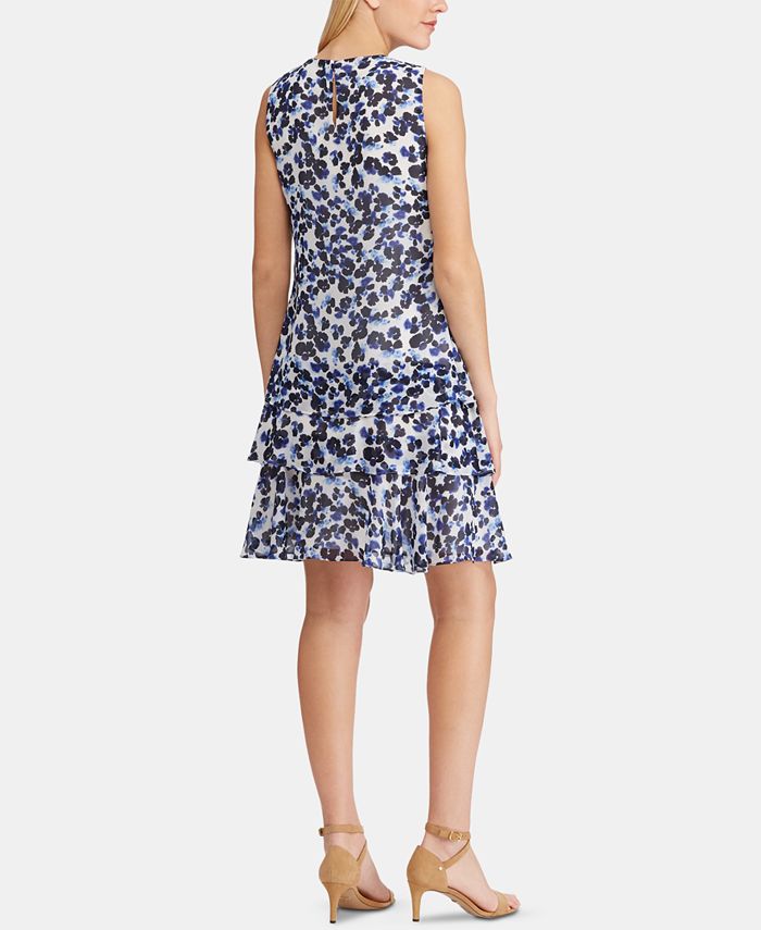 Lauren Ralph Lauren Tiered-Ruffle Floral-Print Dress - Macy's