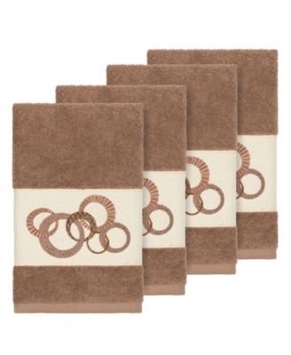 Turkish Cotton Annabelle 4-Pc. Embellished Hand Towel Set