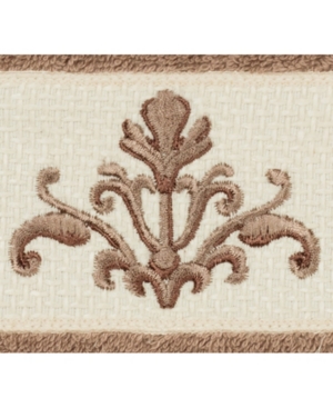 Linum Home Turkish Cotton Scarlet Embellished Washcloth Bedding In Latte