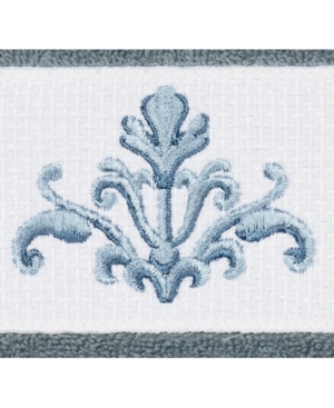 Linum Home Turkish Cotton Scarlet Embellished Washcloth In Teal