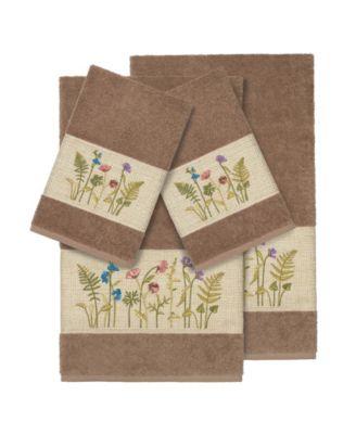 Turkish Cotton Serenity 4-Pc. Embellished Towel Set