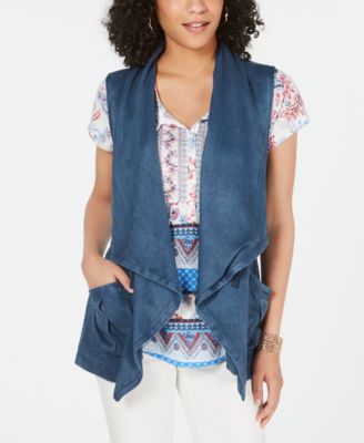 Style & Co - Draped Open-Front Vest