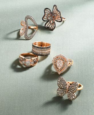 Chocolatier Diamond Ring (3/8 ct. t.w.) 	in 14k Rose Gold (Also Available in Two-Tone White & Yellow Gold or White Gold)