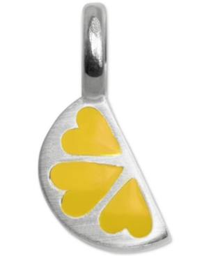 Shop Alex Woo Mini Lemon Slice Charm In Sterling Silver