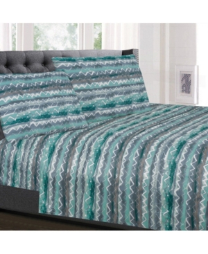 Sweet Home Collection Printed King 4-Pc Sheet Set Bedding