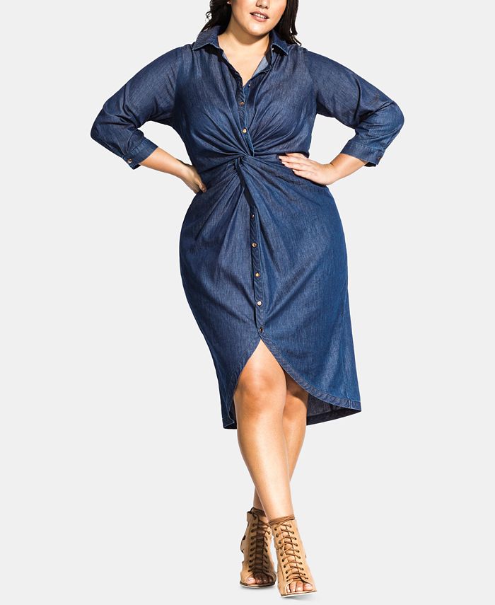 Chambray twist dress on sale