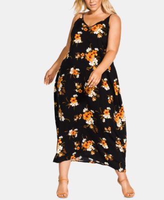 macys plus size yellow dresses