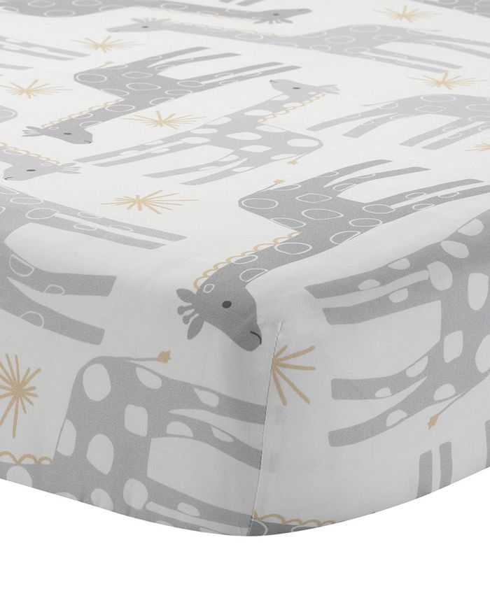 Lambs & Ivy Signature Moonbeams Giraffe and Stars 100 Cotton Baby Fitted Crib Sheet Macy's