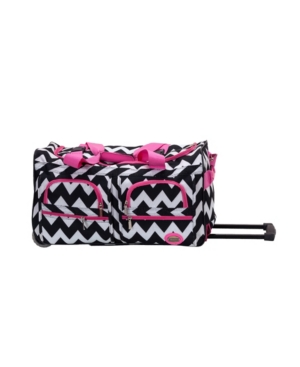 Rockland 22" Carry-on Rolling Duffle Bag In Chevron