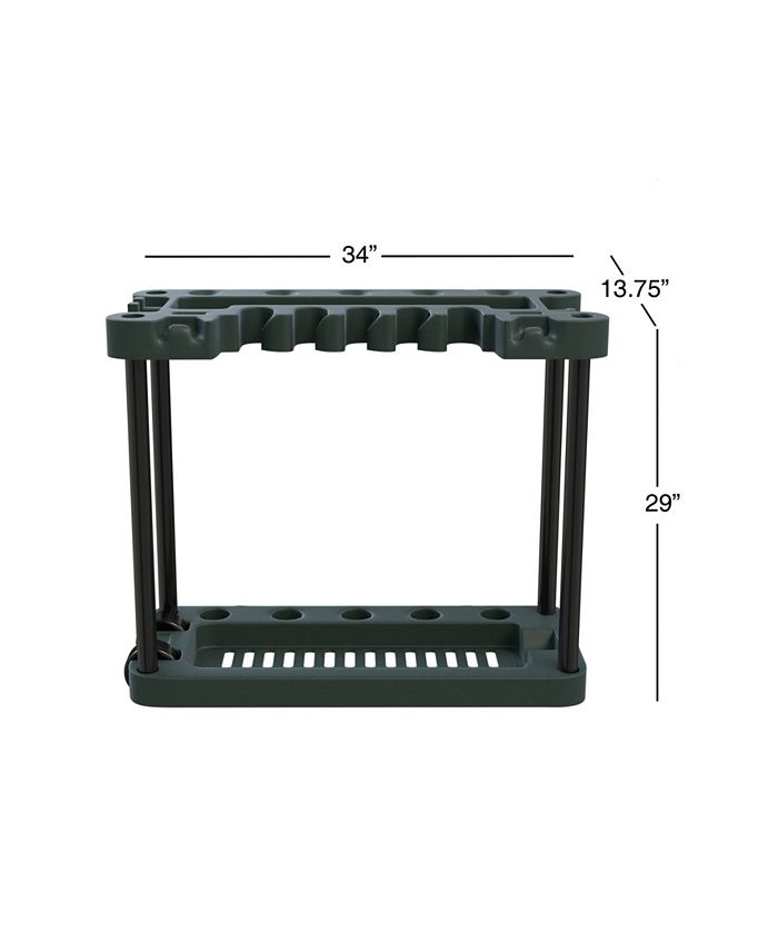 Trademark Global Stalwart Rolling Garden Tool Storage Rack Tower Fits 40 Tools Macy's