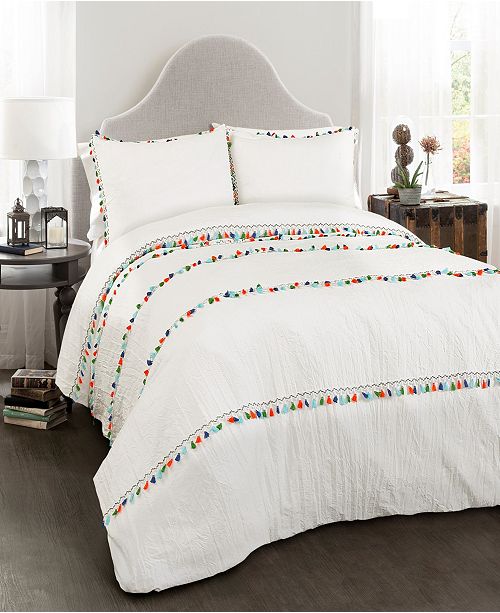 Lush Decor Boho Tassel 3 Pc Full Queen Comforter Set Reviews