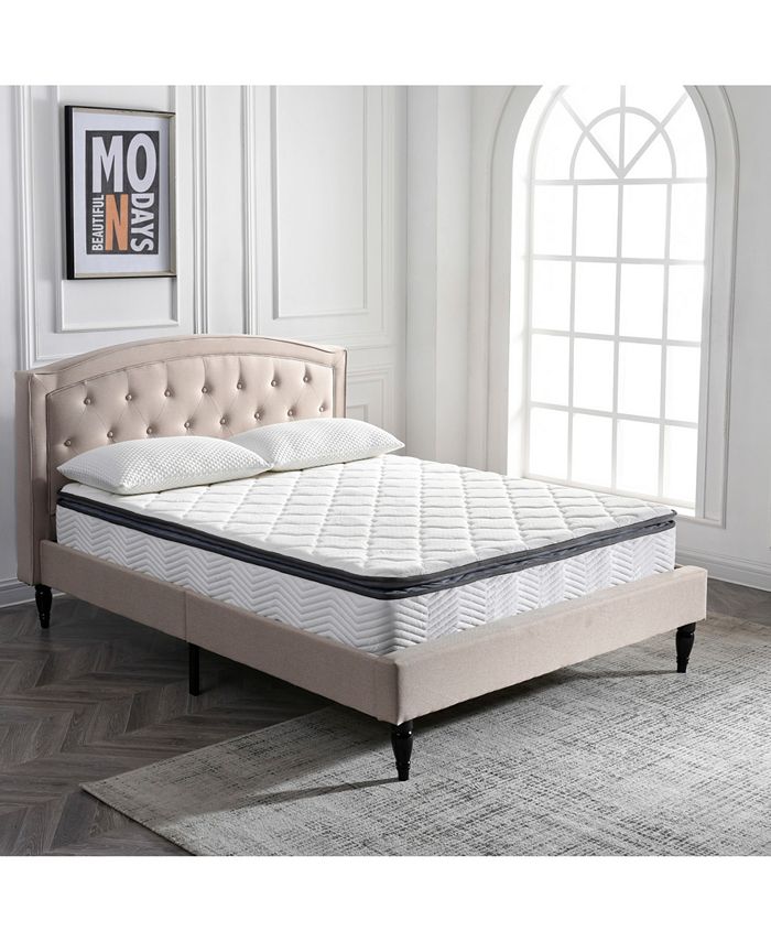 Sleep Trends Melody 9" Medium Firm Hybrid Pillow Top Mattress, Quick
