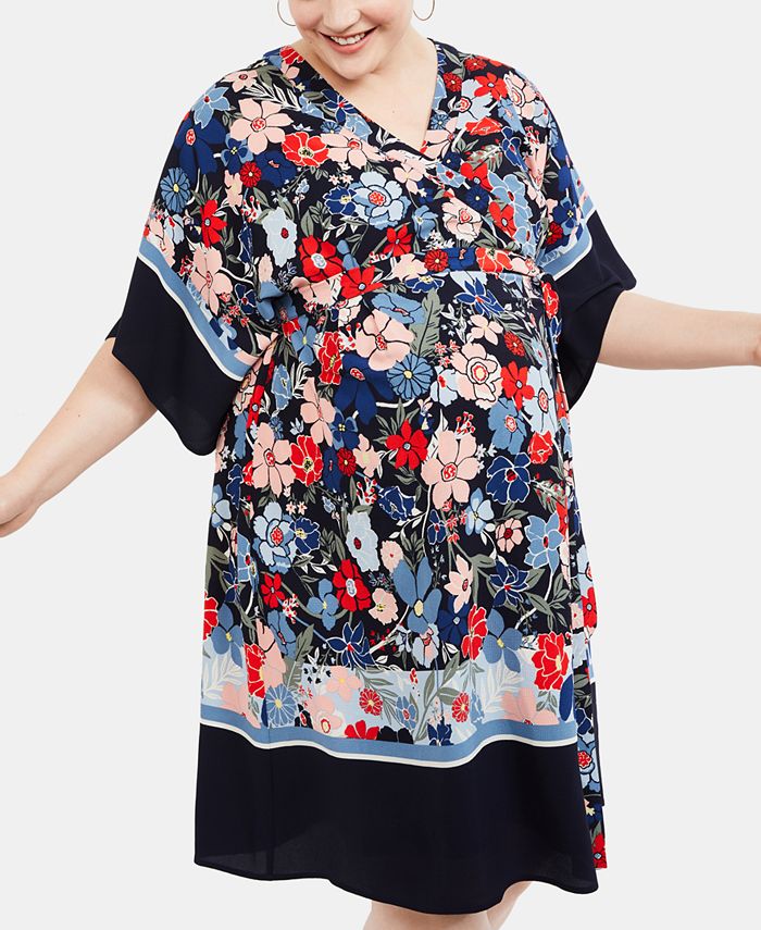 Motherhood Maternity Plus Size Printed Wrap Dress Macy's