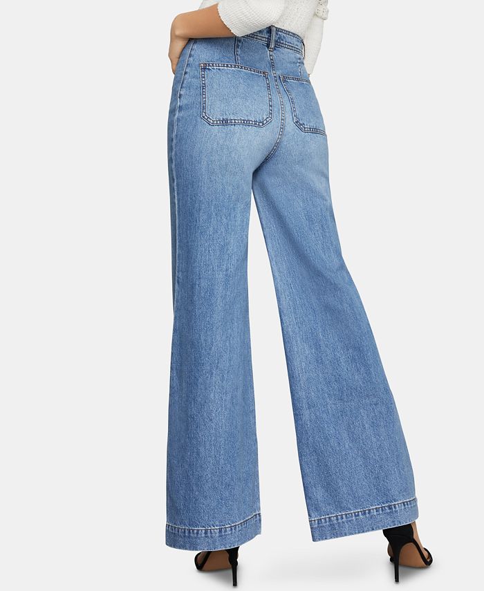 BCBGMAXAZRIA Cotton Wide-Leg Jeans - Macy's