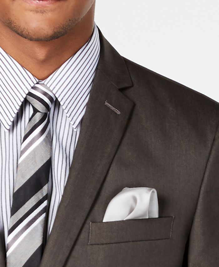 Kenneth Cole Unlisted Men's Slim-Fit Brown Sharkskin Suit - Macy's