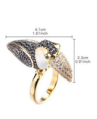 Tucan Ring With Cubic Zirconia Stones