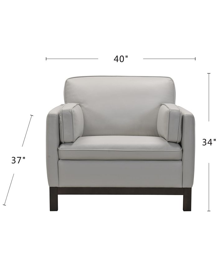 Furniture Virton 40" Leather Chair, Created for Macy's Macy's