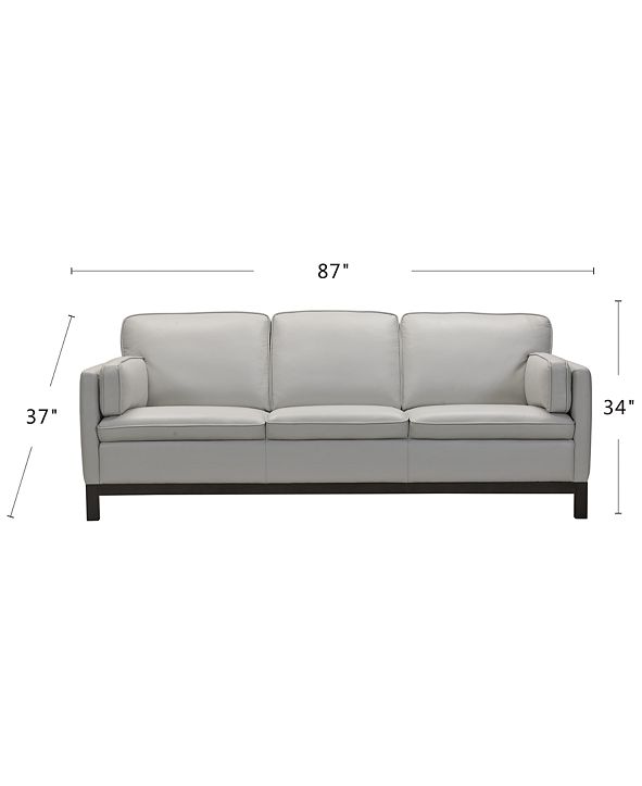 Furniture Virton 87" Leather Sofa, Created for Macy's & Reviews