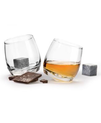 Sagaform Rocking Tumbler Glasses with Drink Stone Set - Macy's