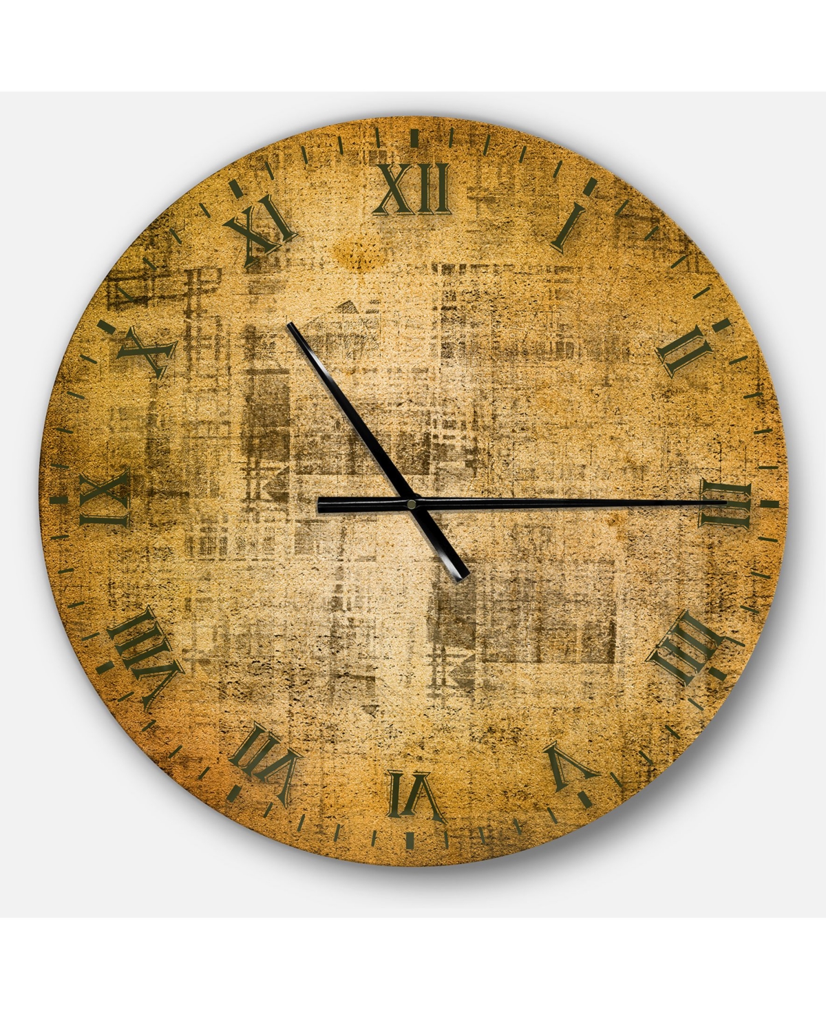 Designart Oversized Rustic Round Metal Wall Clock