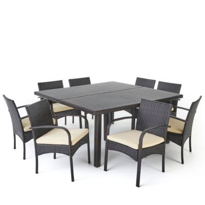Furniture - Chadney Outdoor 9pc Dining Set, Quick Ship