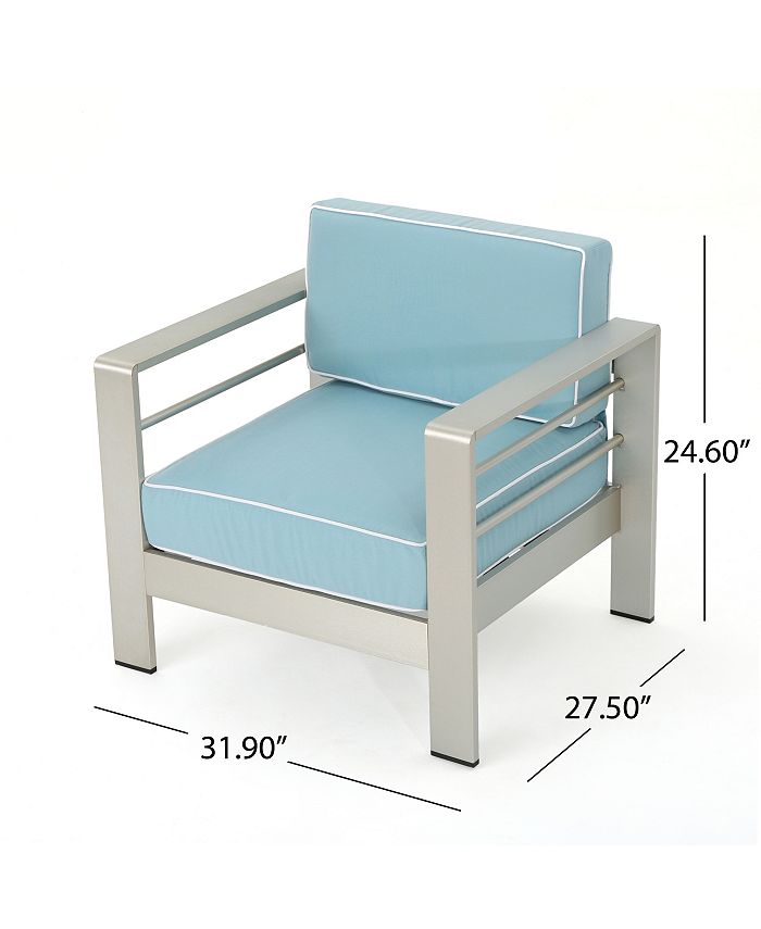 Noble House Cape Coral Outdoor Club Chair (Set of 2) Macy's