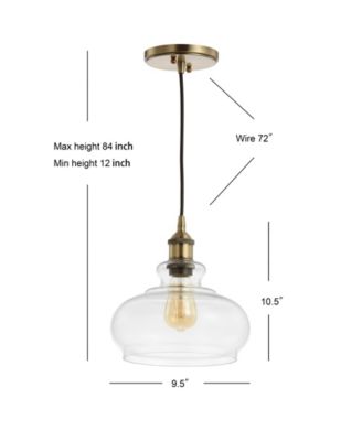 Wyatt 9.5" Adjustable Drop Pharmacy LED Pendant