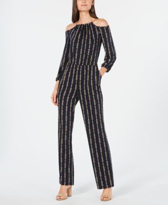 petite cold shoulder jumpsuit