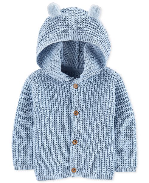 Carter's Baby Boys Hooded Cardigan Sweater with 3D Ears & Reviews