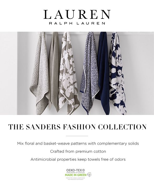 Lauren Ralph Lauren Sanders Antimicrobial Cotton Floral 30" x 56" Bath