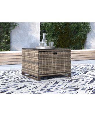 Oceanside Outdoor Side Table with Storage