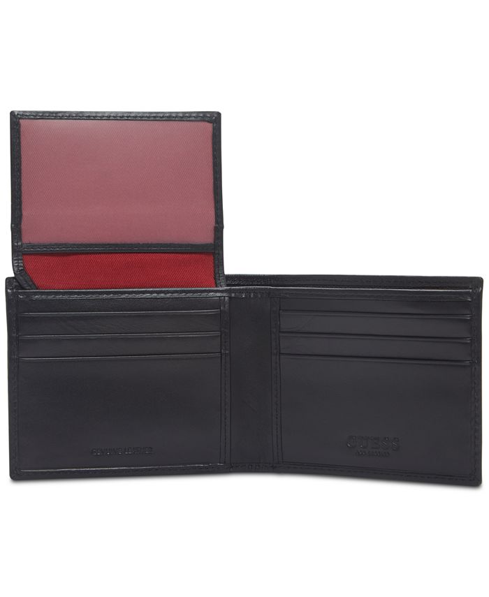 GUESS Men's Zip RFID Leather Passcase Wallet - Macy's