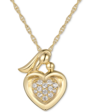 image of White Sapphire (1/10 ct. t.w.) Mom 18